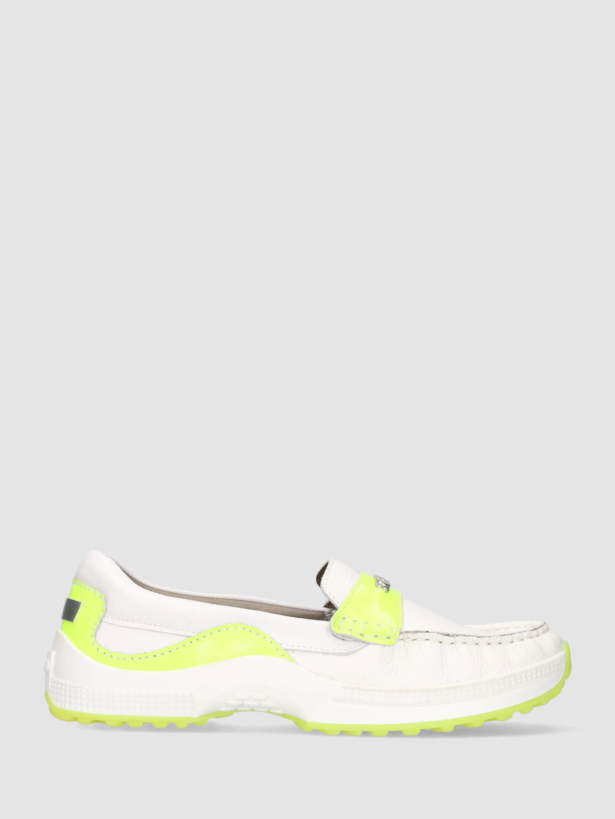 Mia – Mocassins – Dames – Wit/Geel