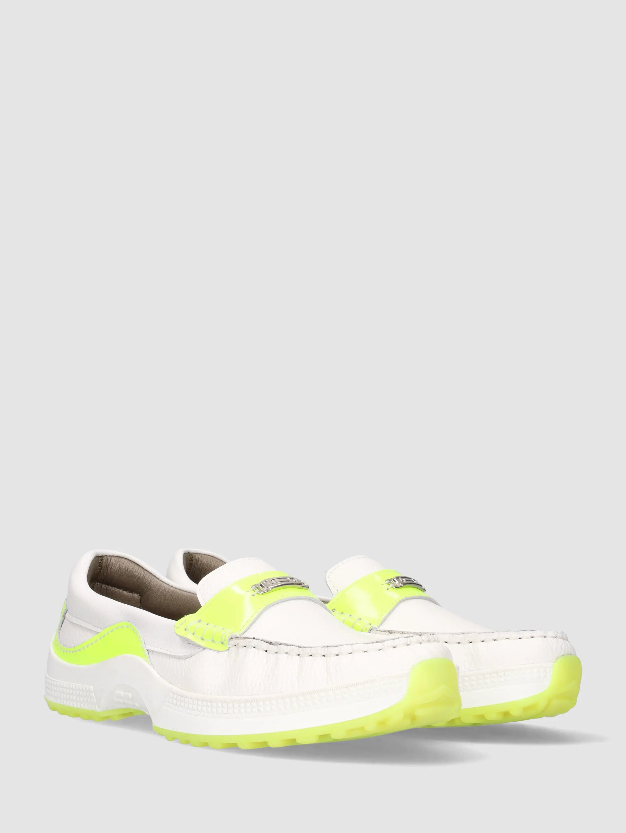 Mia – Mocassins – Dames – Wit/Geel