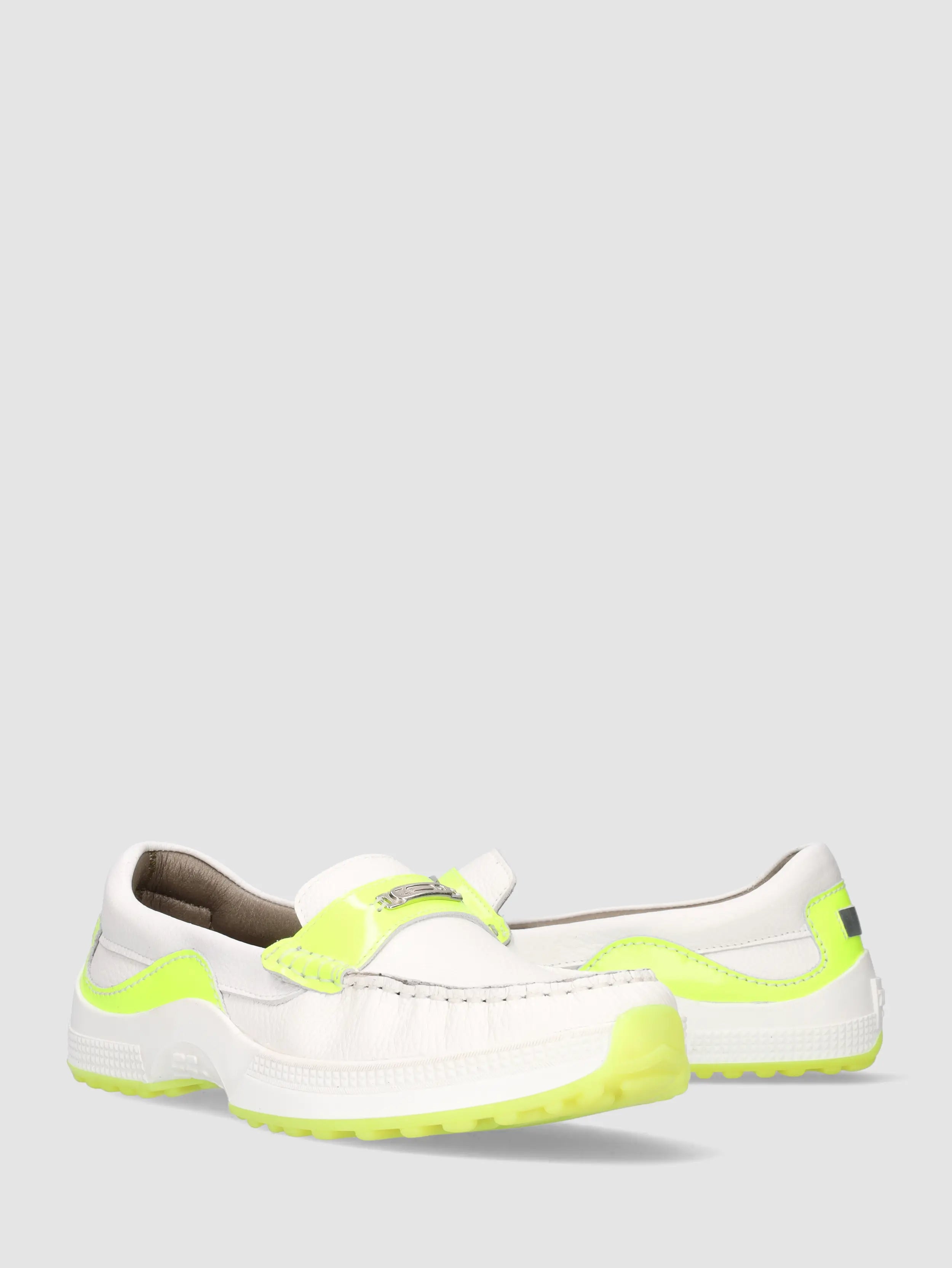 Mia – Mocassins – Dames – Wit/Geel