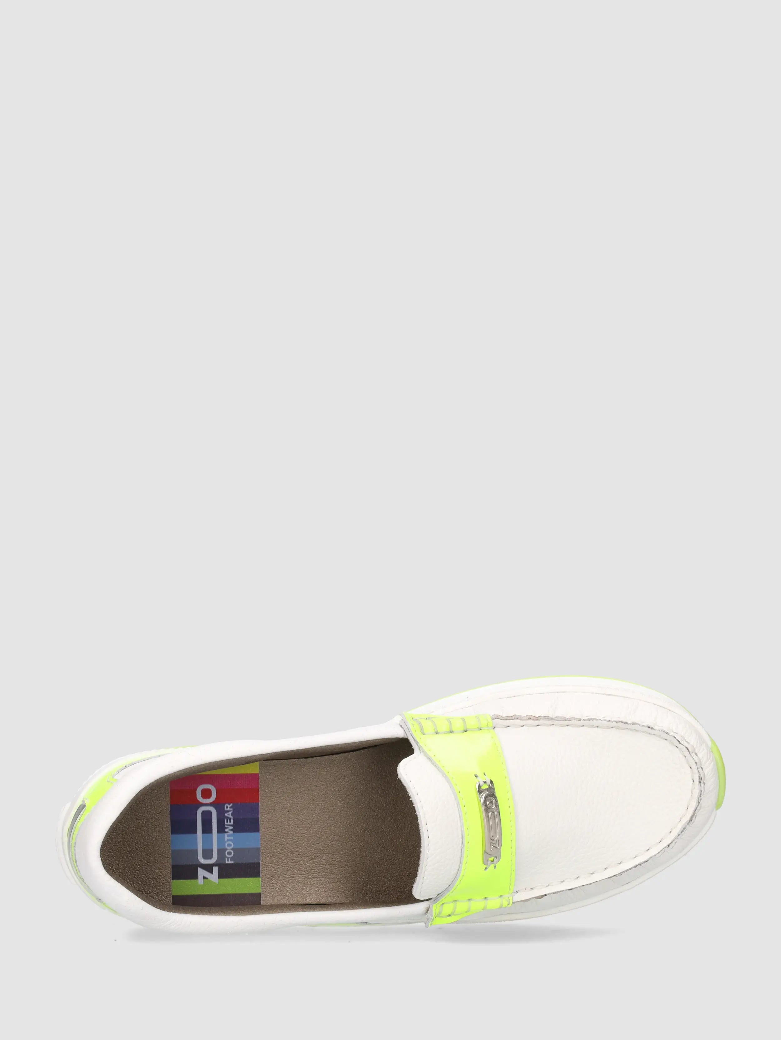Mia – Mocassins – Dames – Wit/Geel