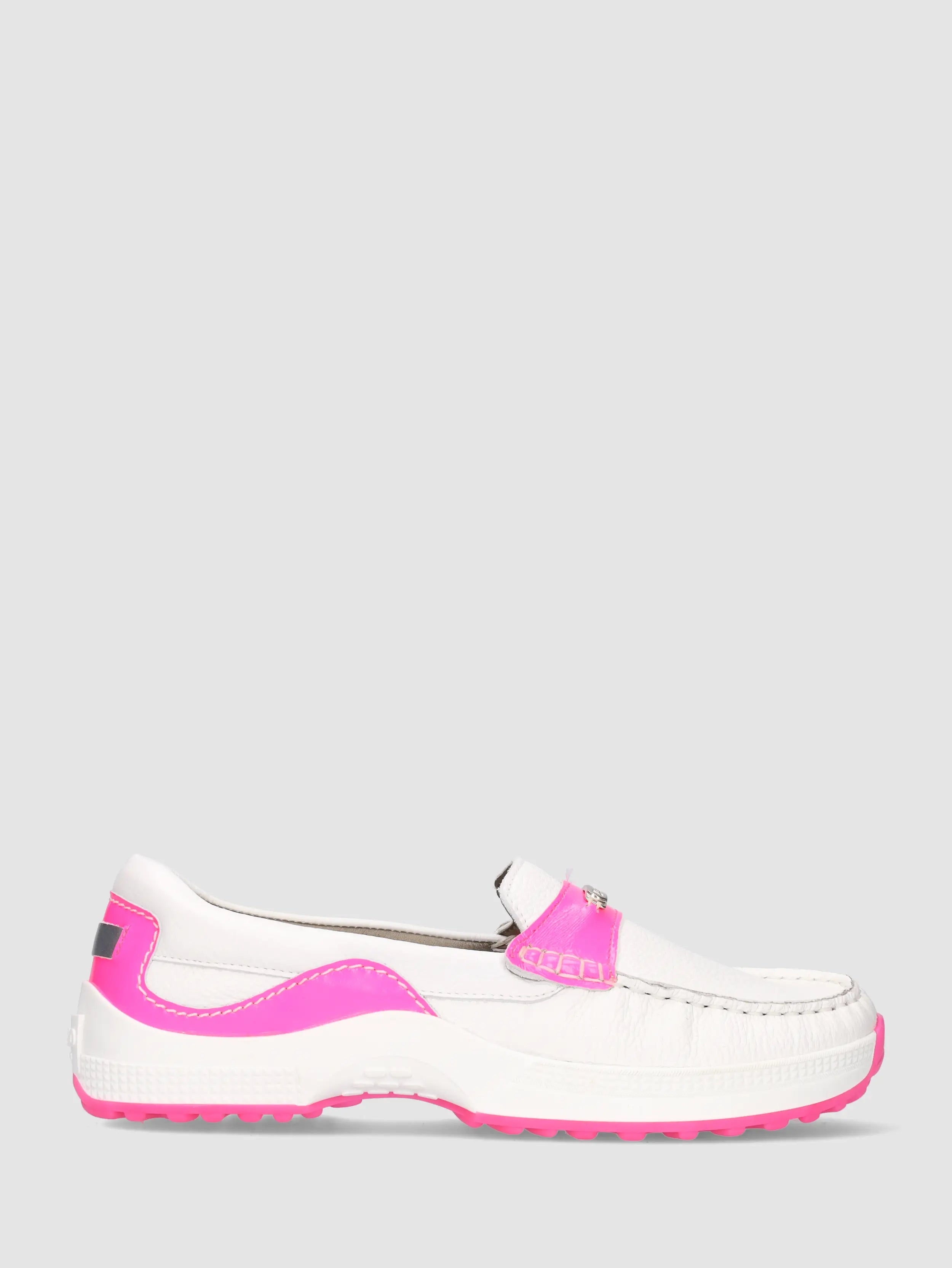 Mia – Mocassins – Dames – Wit/Fuchsia