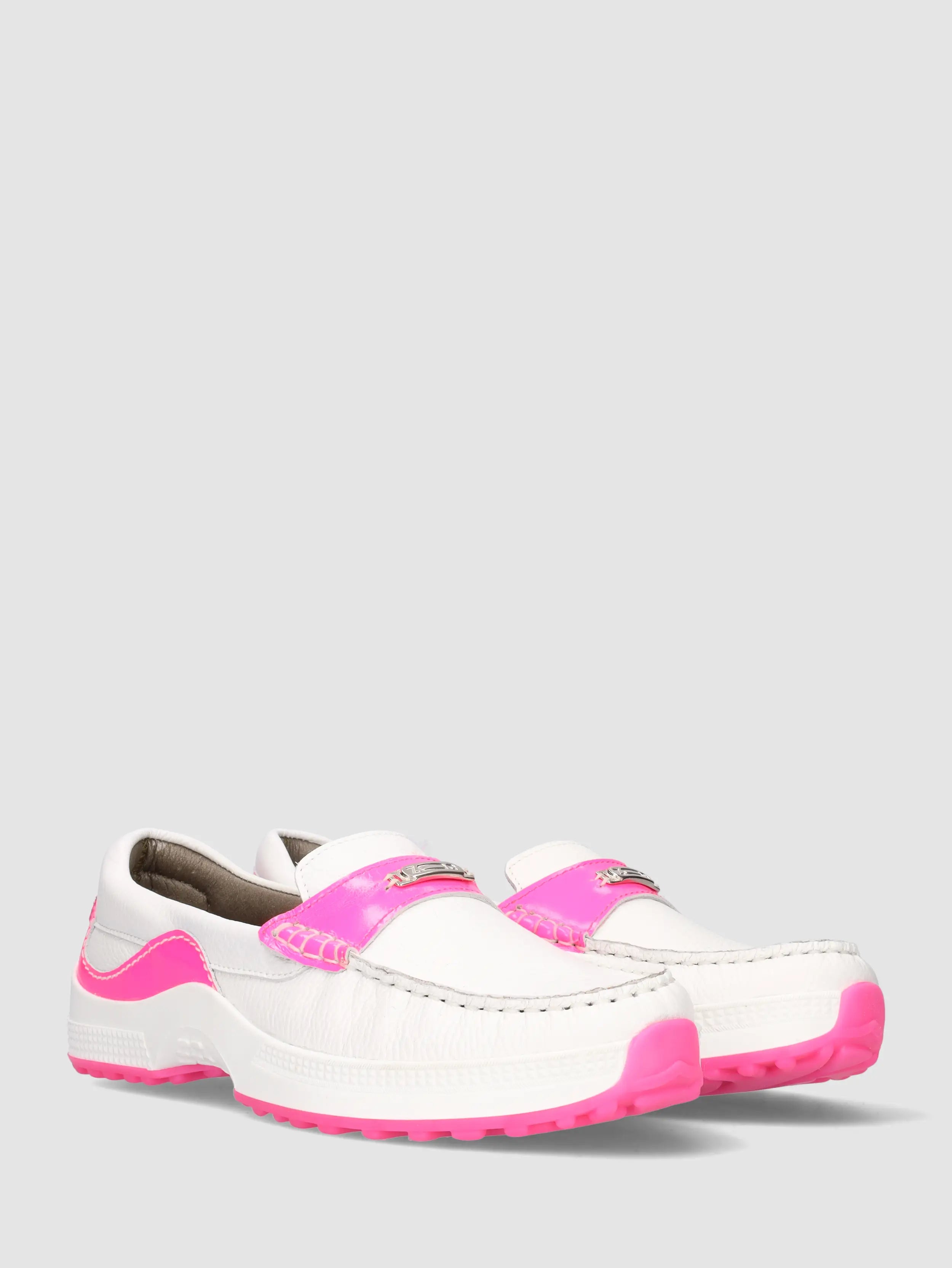 Mia – Mocassins – Dames – Wit/Fuchsia