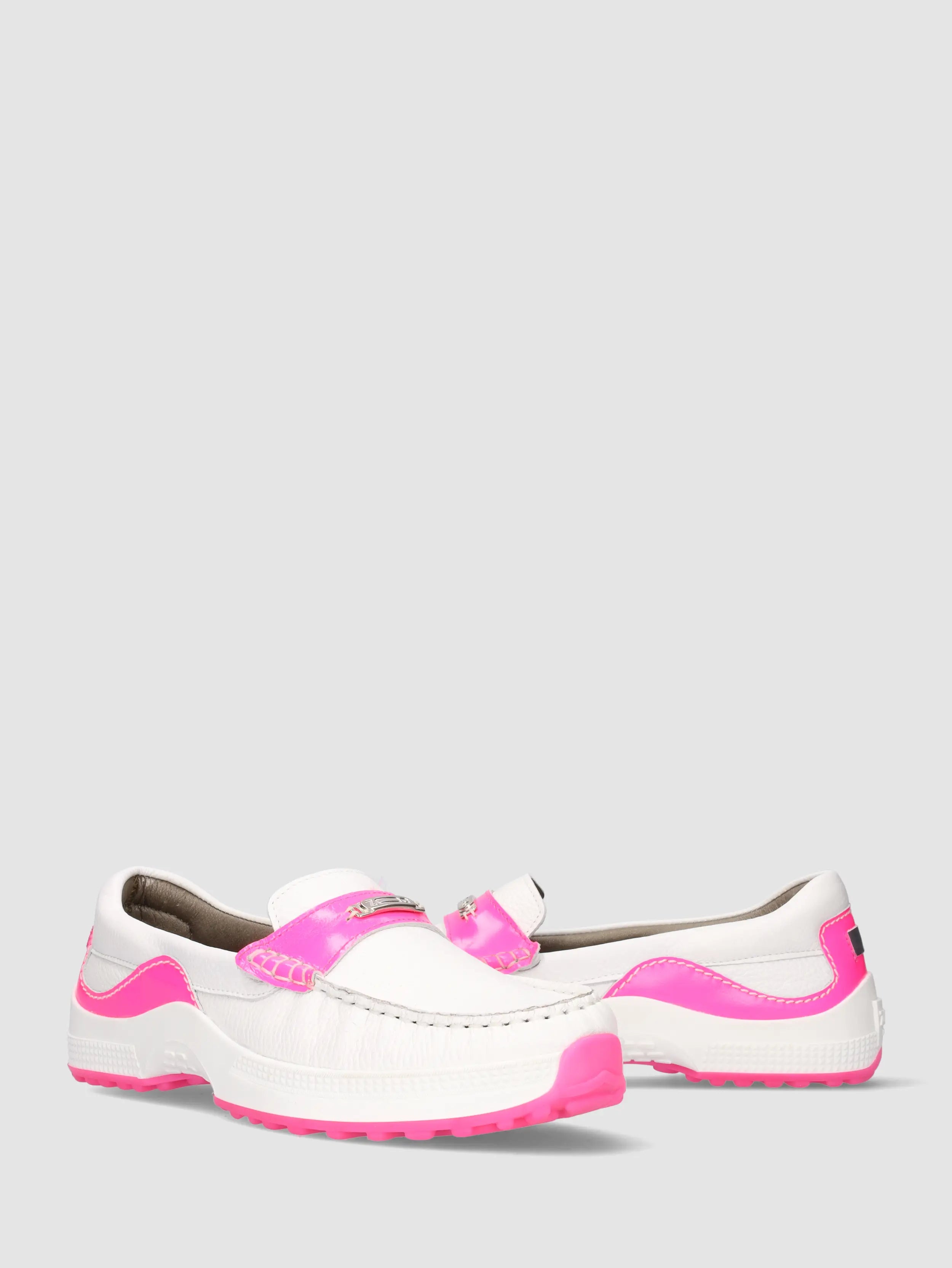 Mia – Mocassins – Dames – Wit/Fuchsia