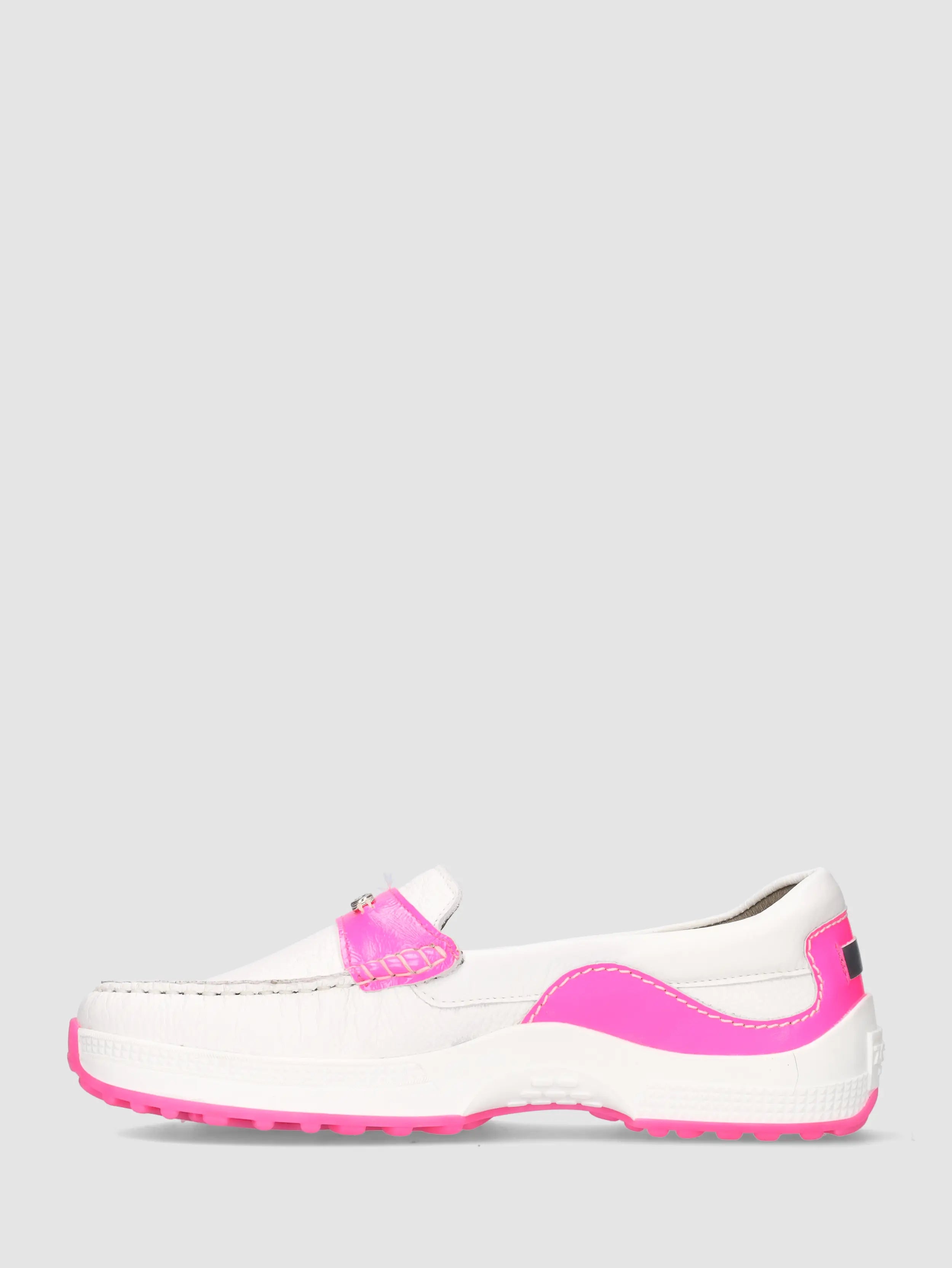 Mia – Mocassins – Dames – Wit/Fuchsia